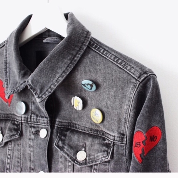 Zara Jackets & Blazers - Zara Woman Premium Denim Jacket with Pins